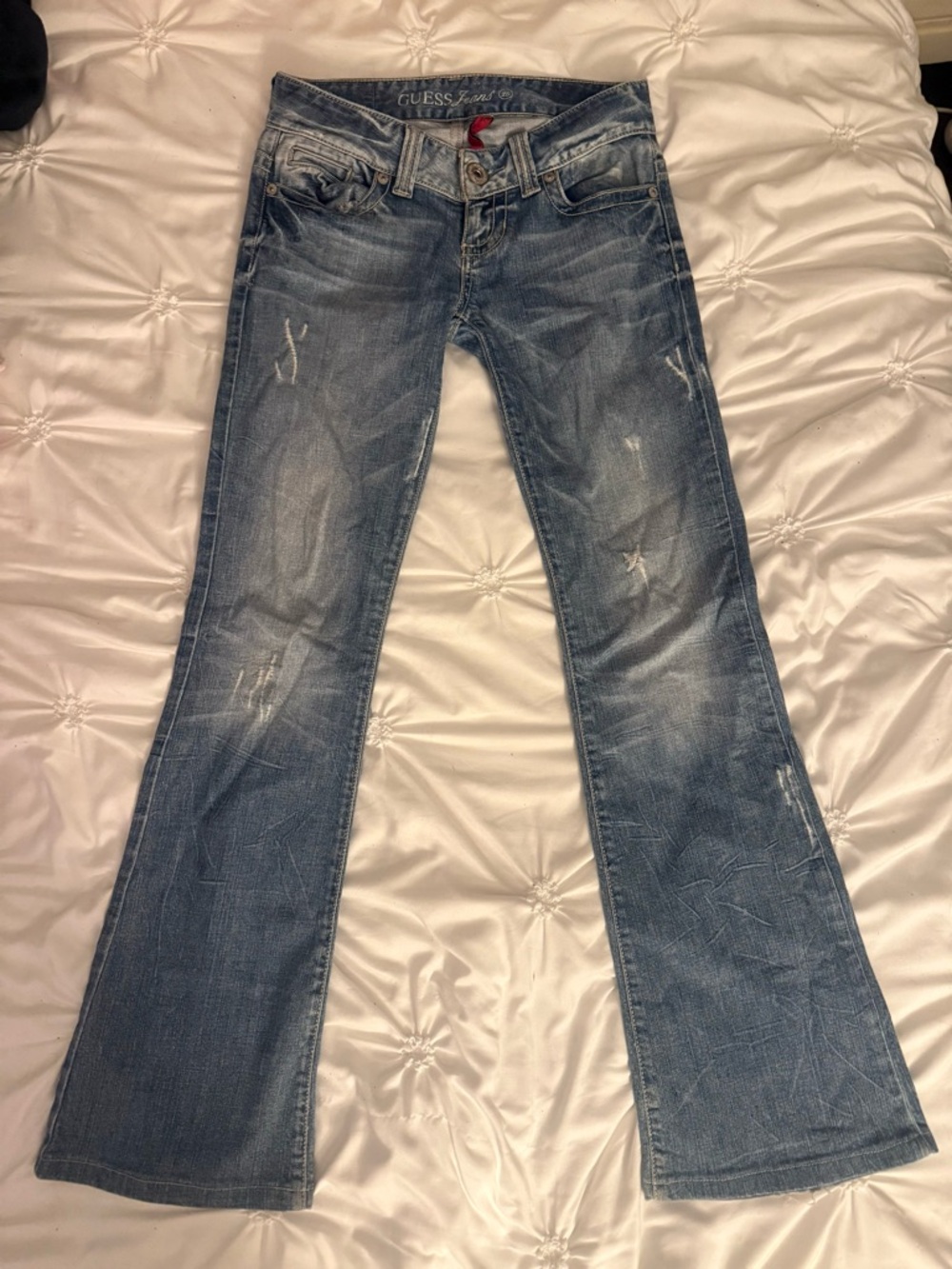 Y2K low-rise GUESS jeans flare bootcut vintage 2000s